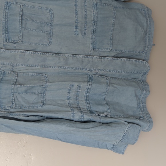 GAP Light Blue Tencel Denim Relaxed Utility Jacket XL - Picture 9 of 12